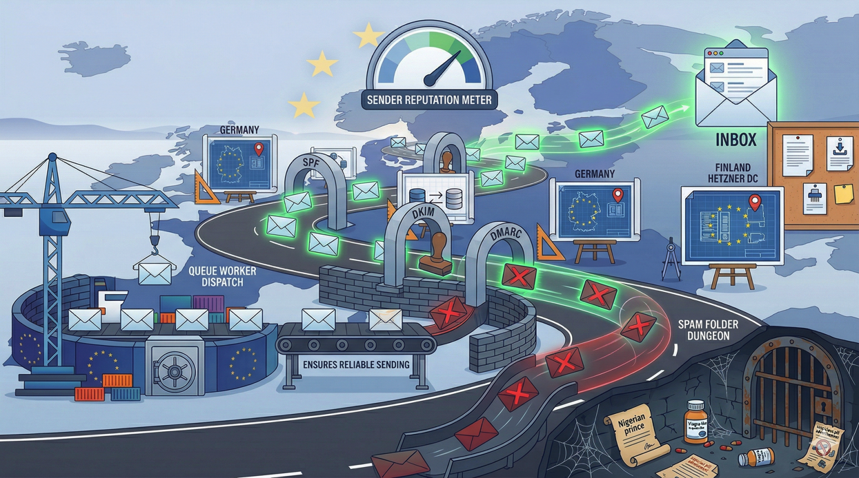 Why Your Laravel App's Emails Land in Spam (and How to Fix It on Deploynix)