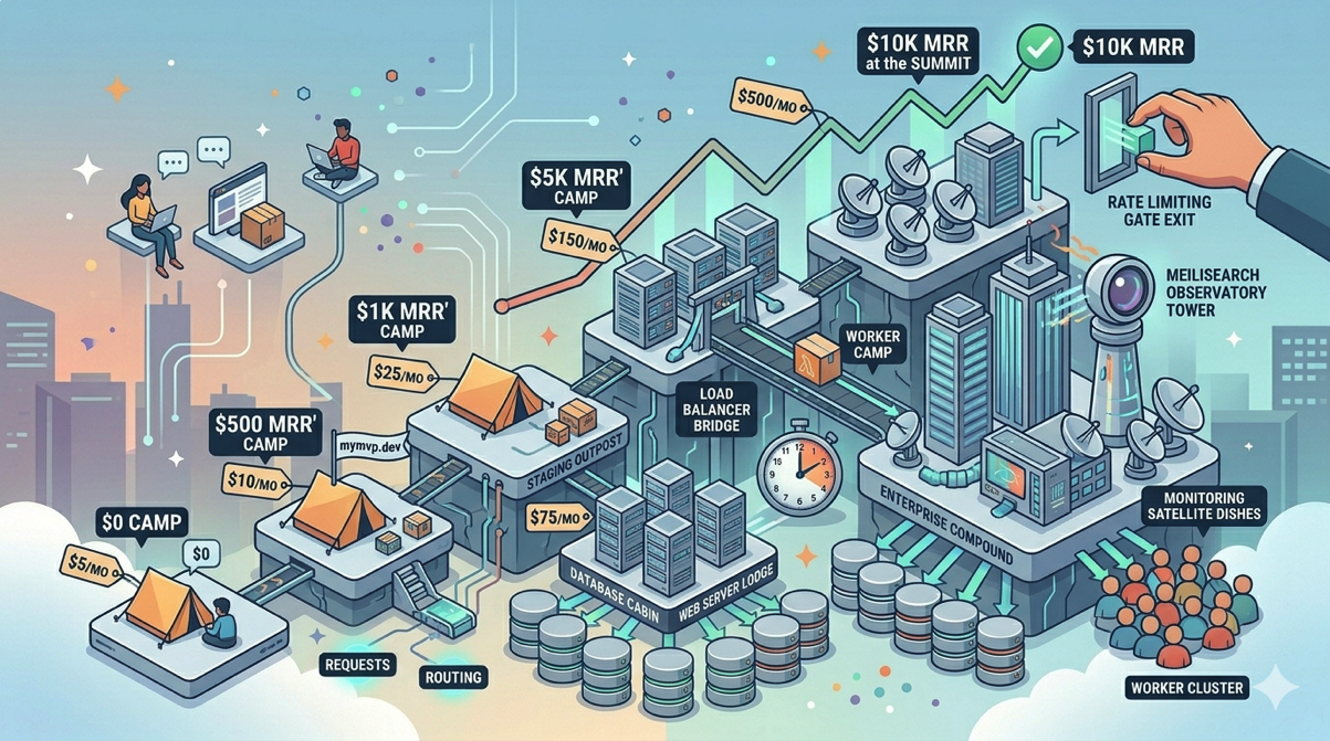 From Idea to $10K MRR: Infrastructure Decisions at Every Revenue Milestone