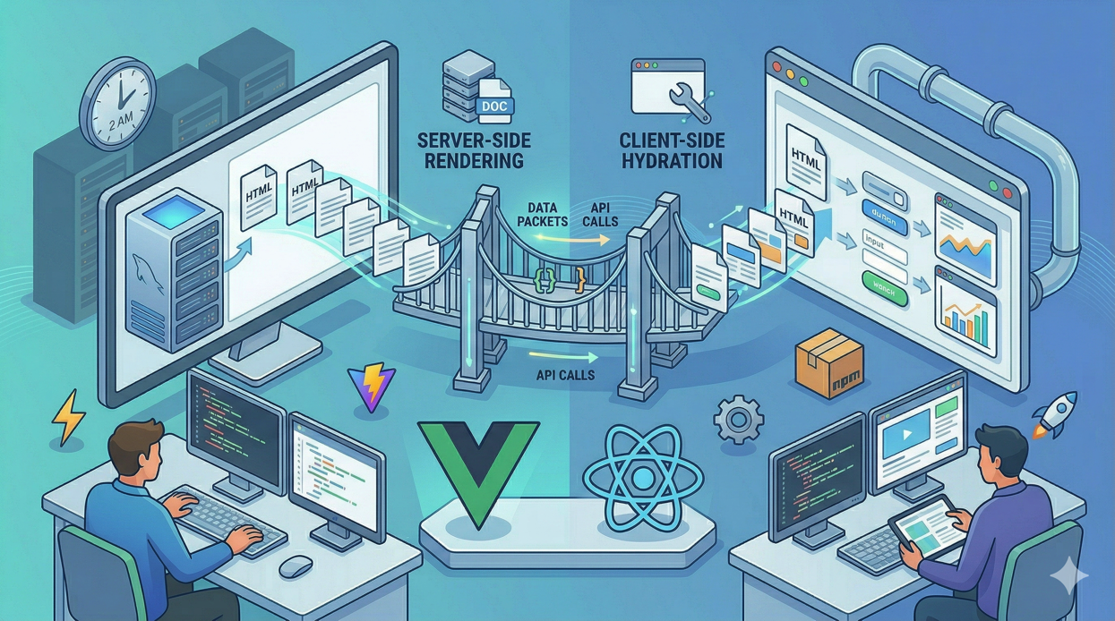 Inertia.js + Vue/React on Deploynix: SSR Setup and Build Pipeline