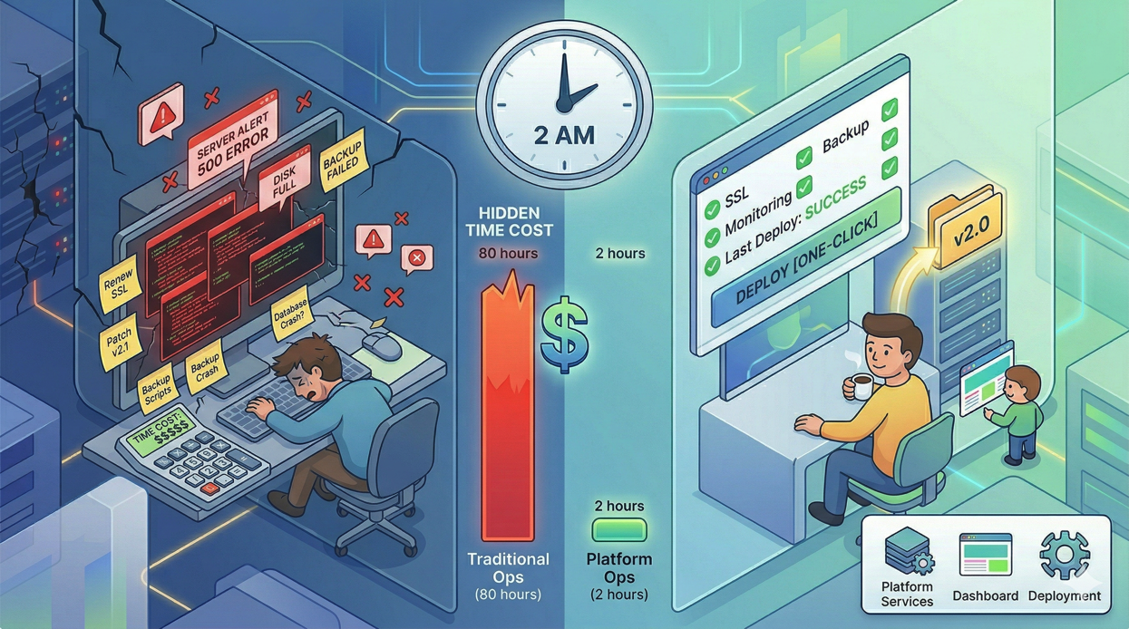 The True Cost of Managing Your Own Servers vs. Using a Deployment Platform